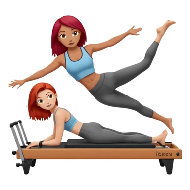 Pilates + red hair + white girl + reformer sticker