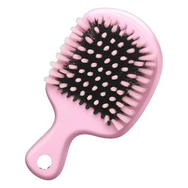 A soft pink hairbrush sticker