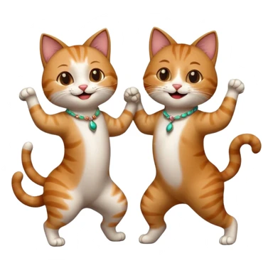 Cats couple salsa dancing  sticker