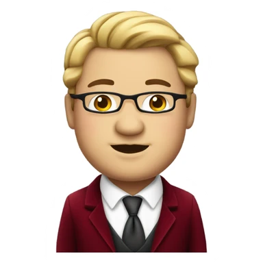 fat banker in dark red velvet suit sticker
