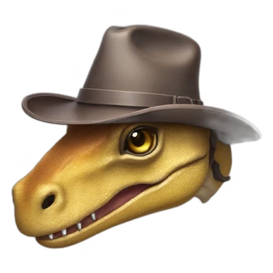 tyrannusaurus with a cowboy hat sticker