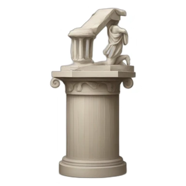 greek pedestal sacrifice sticker