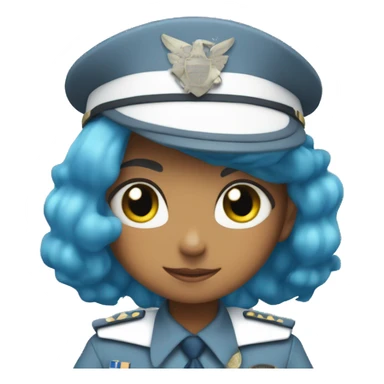 officer jenny pokemon with blue hair sticker