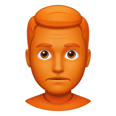  man with no facial hair and orange skin  sticker