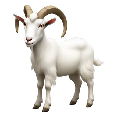 White goat side view sticker