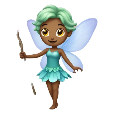 a fairy with her wand sticker