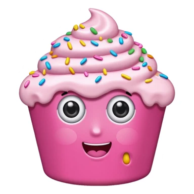 sweet treat with accessories and eyes sticker