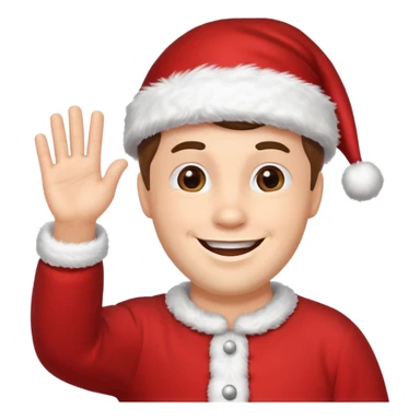 main qui salue personnalisée pour Noël, festive, décorations de Noël sticker