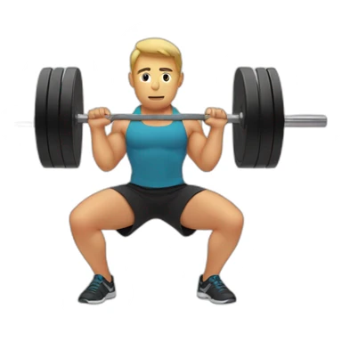 Barbell squat sticker