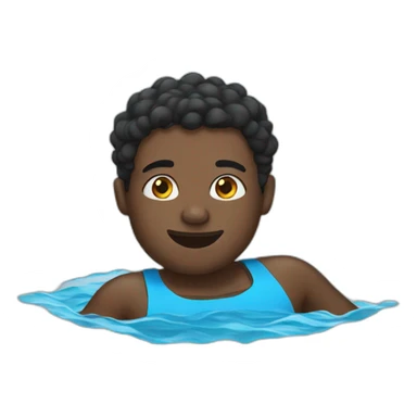 Black guy swimming sticker