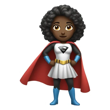 white skin superwoman sticker