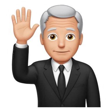 Create an emoji of Epstein waving to the camera in Family Guy style but make it especially like Epstein and not like all old guys sticker