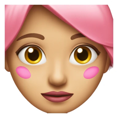 Chica tes miraba con anteojos rosas y cabllo liso sticker