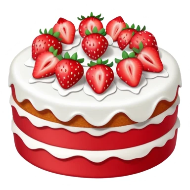a red strawberry cake sticker