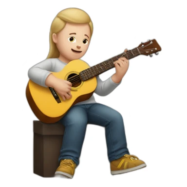 Down’s syndrome guitar player sticker