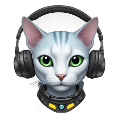 alien dj cat sticker