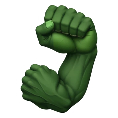 green arm with clenched fist  sticker