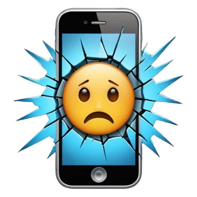 Phone screen cracked sticker