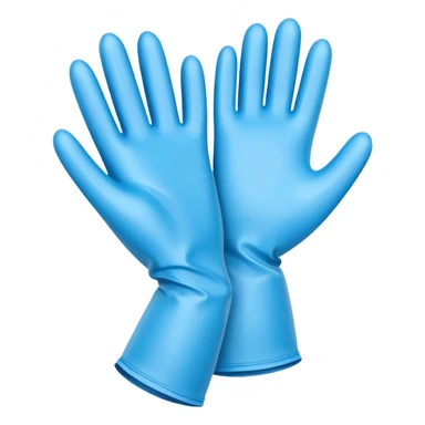 medical gloves object icon, latex gloves pair, 3D cartoon, mobile game icon style, centered, clean background, no text, no watermark
 sticker