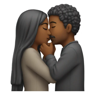 two people kissing sticker