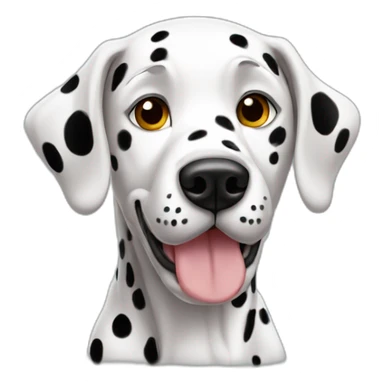 Dalmatien avec un os sticker