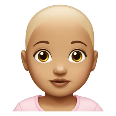 baby dolls with no hair and blush on their cheeks sticker