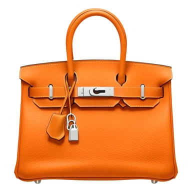 front soft orange hermes birkin bag sticker