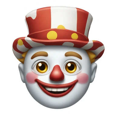 Circus clown sticker