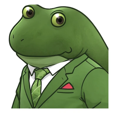 bufo in a japanese suit sticker