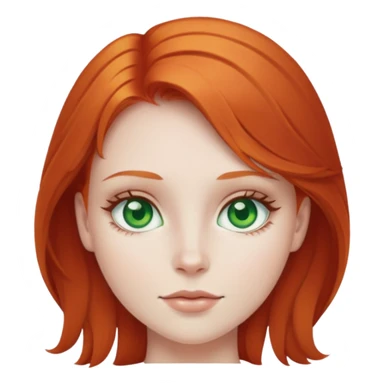 Pelirroja blanca de ojos verdes  sticker