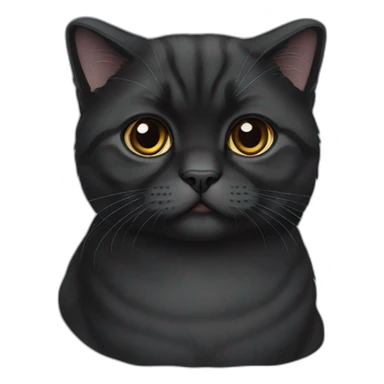 Scottish Fold Black Cat sticker
