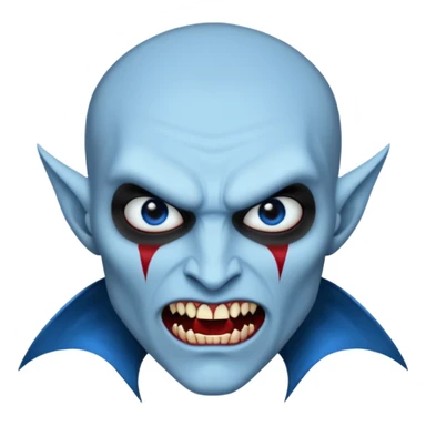 blue skined vampire man sticker
