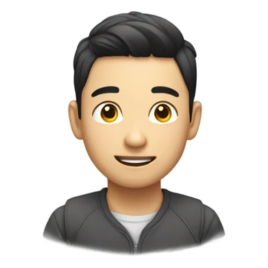 cute asian guy sticker