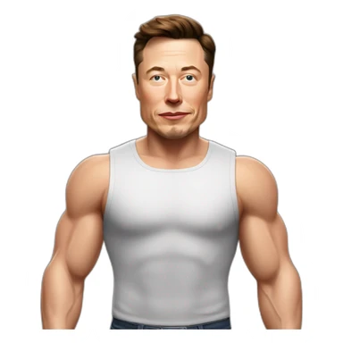muscle elon musk sticker