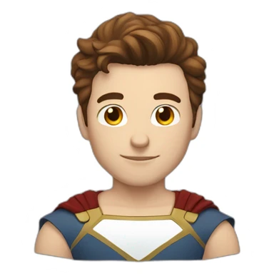 Superhero guy, white skin, brown hair sticker