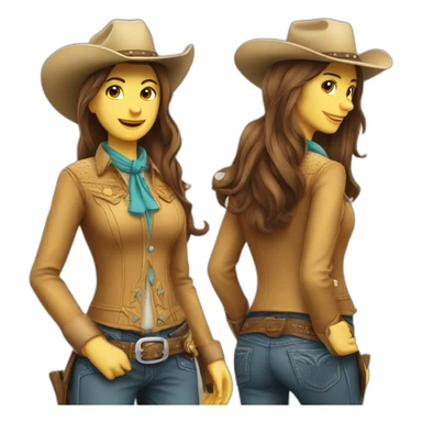 Cowgirl a cheval sticker