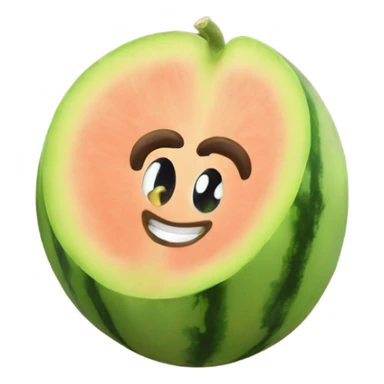 Melon heart sticker