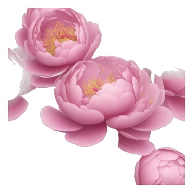 Rosa peonies in a Barker sticker