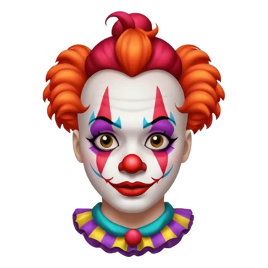 clown with black tattoos sticker