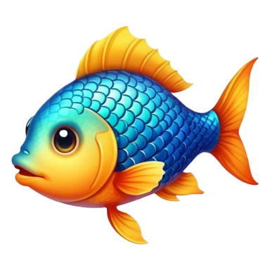 Birthday cute fish  sticker