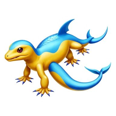 Shiny Koraidon-Latios-Salamander-Fakémon-hybrid-creature (full body)  sticker