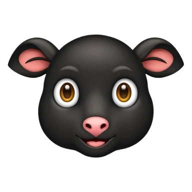Emojin de una oveja negra sticker
