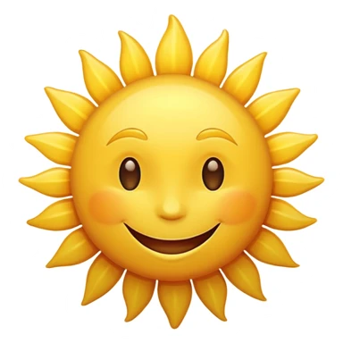 cartoon sun with a cheerful expression, symbolizing happiness sticker