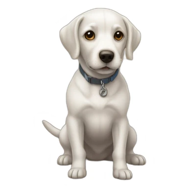 Un chien sur une plage sticker