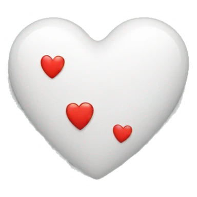 White heart, red heart, love sticker