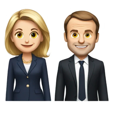 Macron et Brigitte  sticker