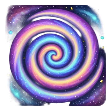 a realistic galaxy sticker