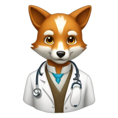 fenec fox doctor sticker