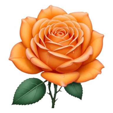 Icy orange rose sticker