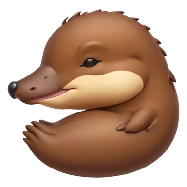 Meme-Worthy Cute Sleeping Platypus Portrait Emoji, Head resting peacefully with a contented smile, showcasing a unique, streamlined build and a luxuriously soft brown fur, eyes shut in a serene, restful float, Simplified yet hilariously adorable features, highly detailed, glowing with a soft, drowsy light, high shine, relaxed and utterly lovable, stylized with an air of playful laziness, bright and heartwarming, soft glowing outline, capturing the essence of a comically sleepy platypus, so meme‐worthy it feels like it could instantly become the next viral sensation of adorable slumber! sticker